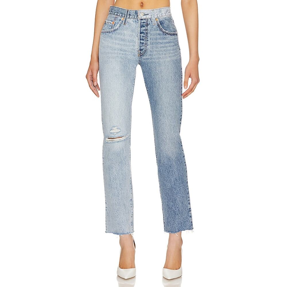 Levi's Two Tone Blue 501 Straight Denim Jeans Size 29